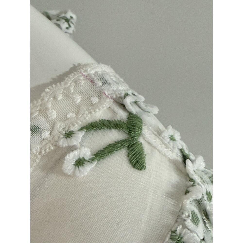 Ever After Floral Embroidered Maxi Dress Cottagecore Wedding Guest Long Sleeve S - Picture 12 of 16